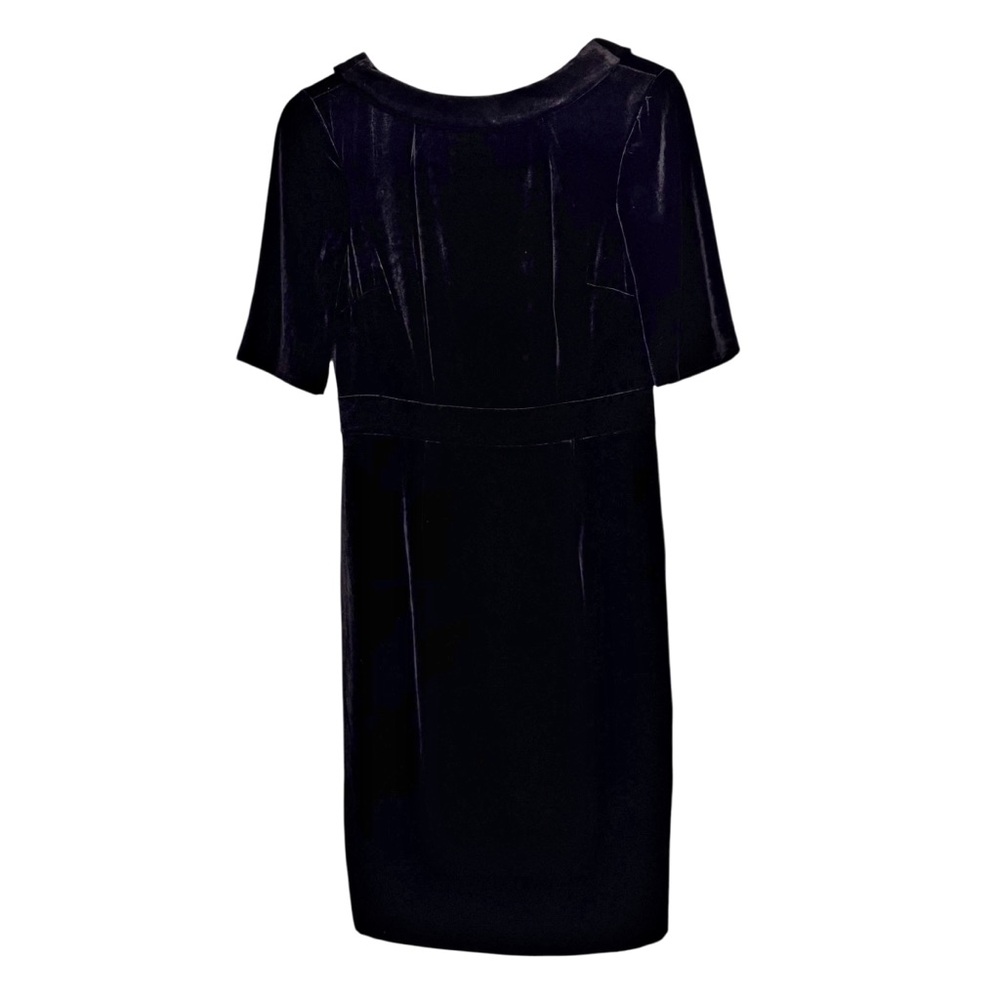 Boden Black Velvet Martha Dress Size 4 Knee Length Sheath Party Formal Holiday